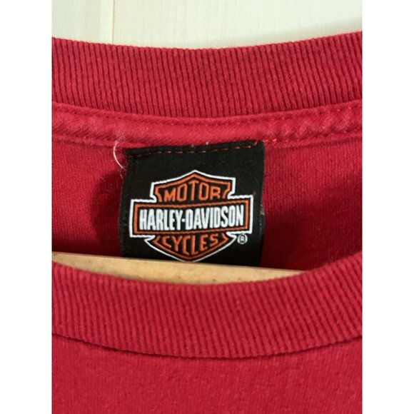 Harley Davidson T Shirt Men's 2xl Red Pirate Biker Double Sided Adult see photos - Picture 8 of 16